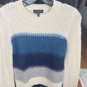 Rag & Bone Women's Sweater in Cream, Blue, and Gray